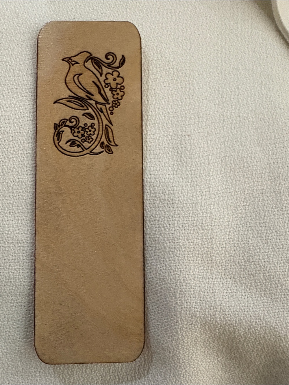 NEW, Wooden Bird Carved hand made exotic book mark. Perfect for a gift.